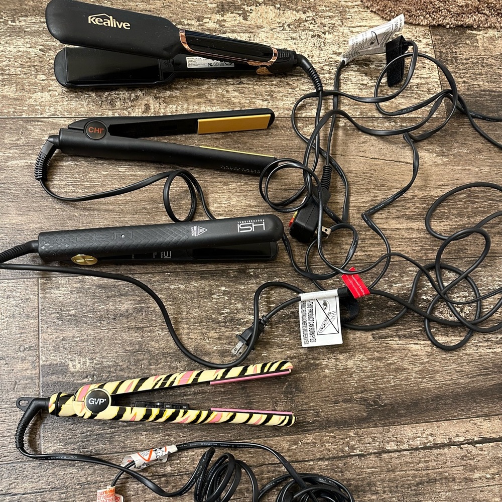 Gentle used variety brand flat irons!